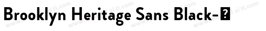 Brooklyn Heritage Sans Black字体转换